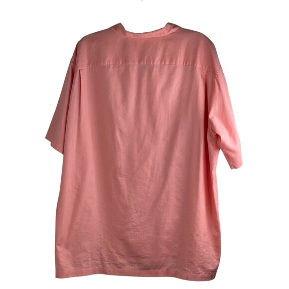 Daniel Cremieux Collection XL Short Sleeve Salmon Button Down Shirt Summer Beach - Picture 7 of 8